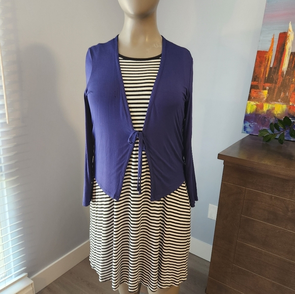 Blue Super Soft Tie-Front Cardigan - Picture 4 of 9